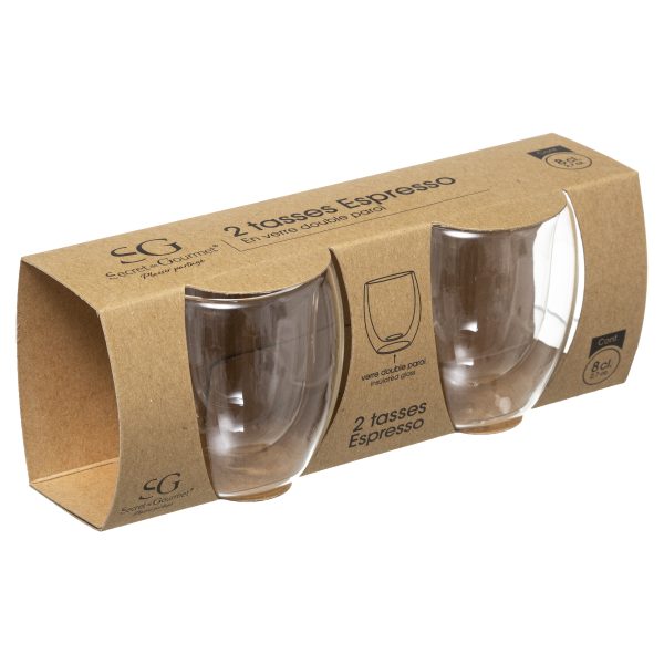 SG CUP FOR ESPRESSO CLEA 80ML 6.3X6.4CM GLASS TRANSPARENT SET 2/1 - Image 2