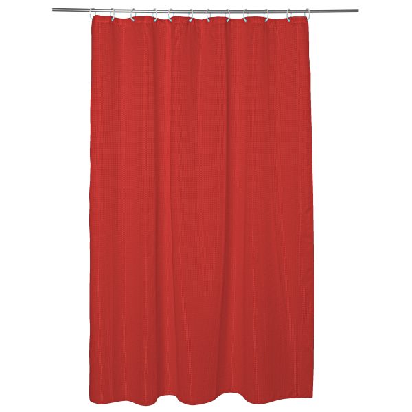 FIVE SHOWER CURTAIN COMB 180X0.1X200CM POLYESTER RED