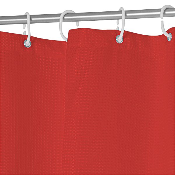 FIVE SHOWER CURTAIN COMB 180X0.1X200CM POLYESTER RED - Image 3