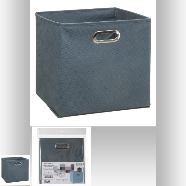 FIVE STORAGE BOX MODULE 31X31X31CM POLYPROPYLENE BLUE - Image 4