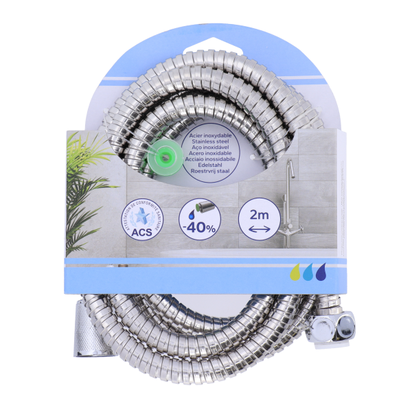 TENDANCE SHOWER HOSE 200CM, CHROME (HYD201) - Image 2