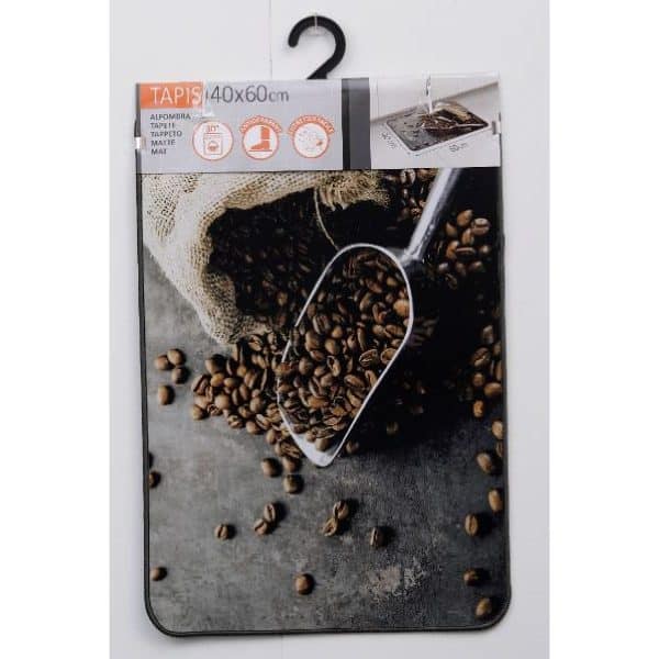 LUANCE KITCHEN CARPET MAT 40X60CM PAINTED POLYESTER - COFFEE TIME - Image 2