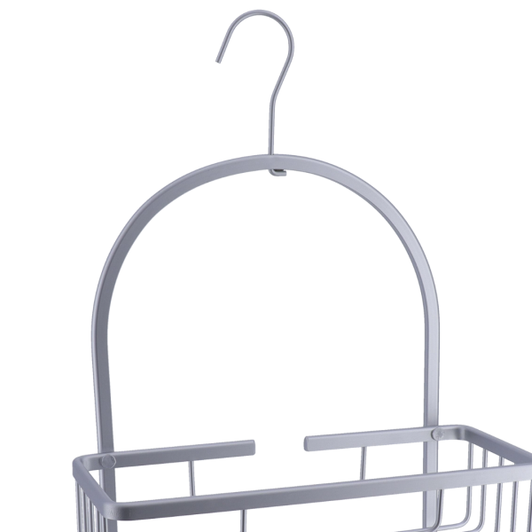 TENDANCE DOUBLE HANGING SHELF WITH HOOK, ALUMINUM, SMALL - Image 2