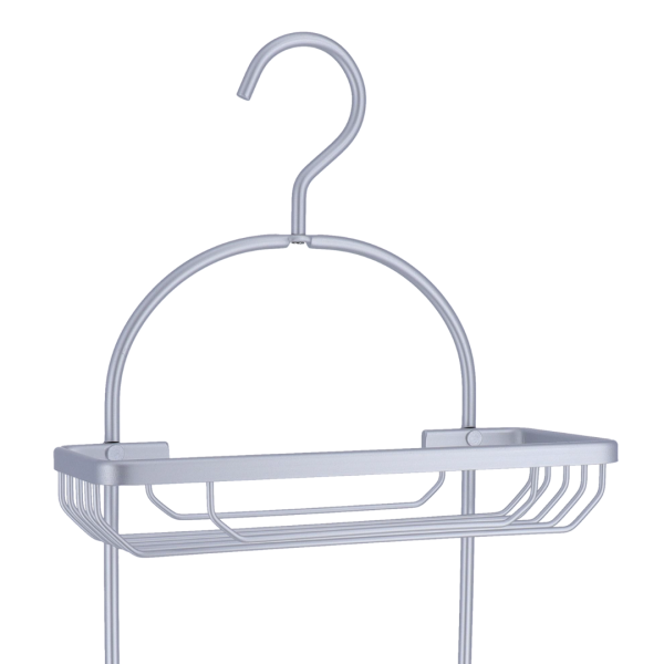 TENDANCE DOUBLE HANGING SHELF WITH HOOK ALUMINUM, LARGE - Image 2