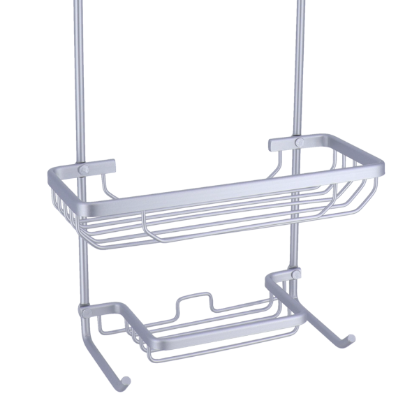 TENDANCE DOUBLE HANGING SHELF WITH HOOK ALUMINUM, LARGE - Image 3