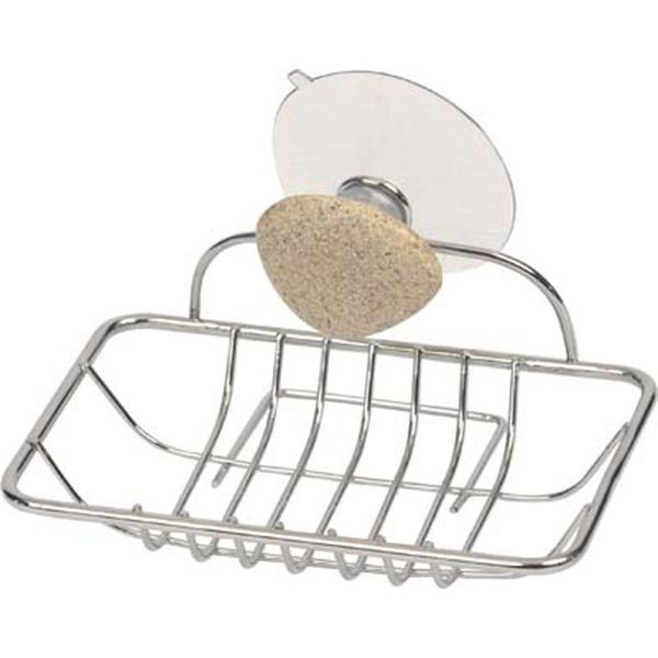 TENDANCE VACUUM SOAP HOLDER CHROME, PEBBLED DECORATION