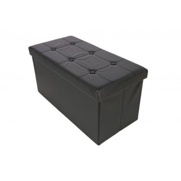 GRUNBERG MULTIFUNCTIONAL STOOL 76 x 38 x38 cm PU, MAX 150KG, BLACK