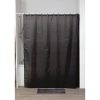 TENDANCE BATH CURTAIN + 12 PP HOOKS 180X200 CM, POLYESTER, BLACK