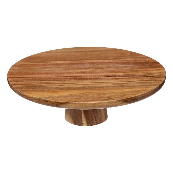 SG CAKE STAND 28X9CM WOOD BROWN - Image 3