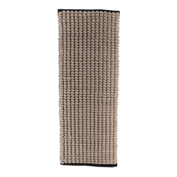TENDANCE BATHROOM CARPET 45X120 CM, COTTON, BEIGE WITH BLACK EDGE
