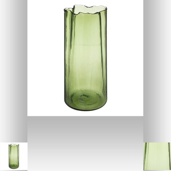 ATMOSPHERA VASE JEMO 15X32CM GLASS GREEN - Image 3