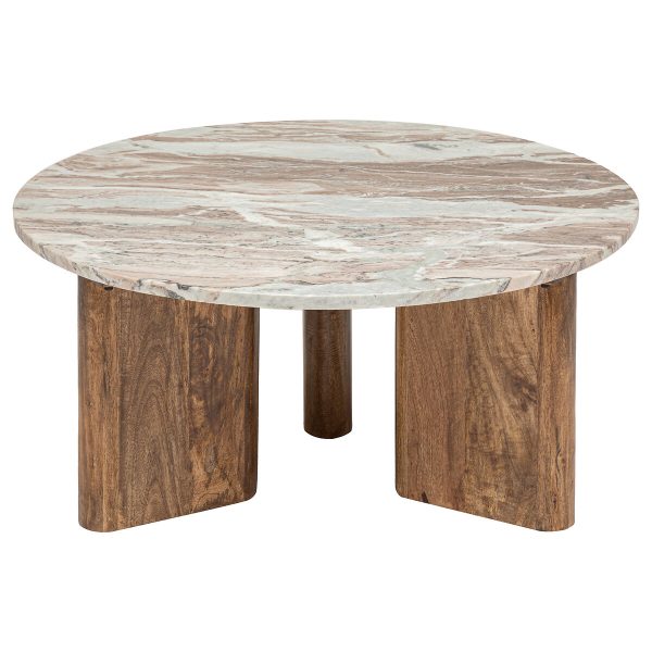 ATMOSPHERA COPPA TABLE 91.5X45CM CERAMIC/WOOD MULTICOLOUR