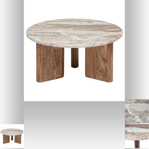 ATMOSPHERA COPPA TABLE 91.5X45CM CERAMIC/WOOD MULTICOLOUR - Image 4