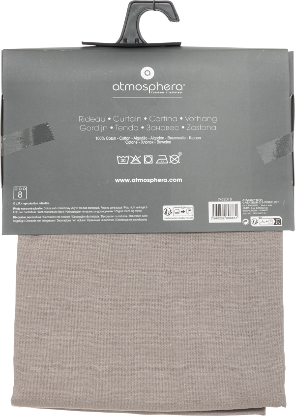 ATMOSPHERA CURTAIN DIMOUT 135X240 CM COTTON GRAY - Image 4