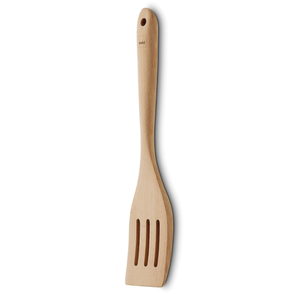 KELA PERFORATED CALLA SPATULA, 30.5x6.5x1.5cm BEECH LIGHT BROWN