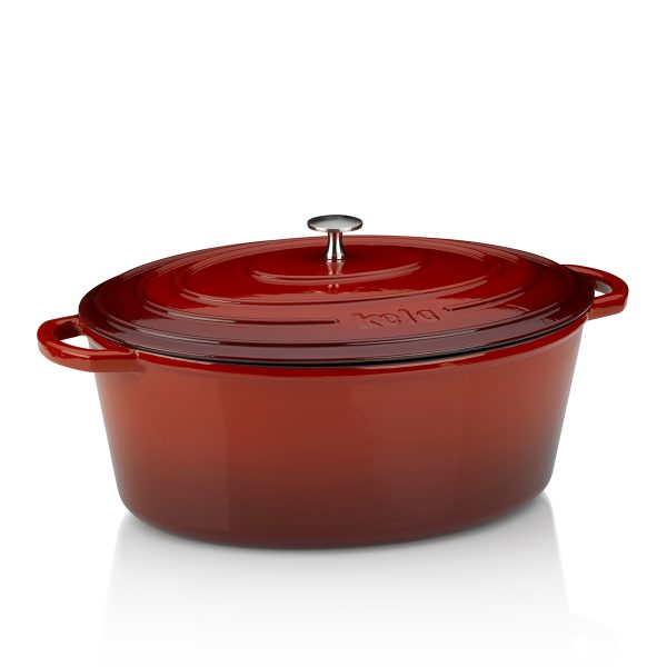 KELA OVAL BAKE CALIDO, 9.3l RED Wrought Iron