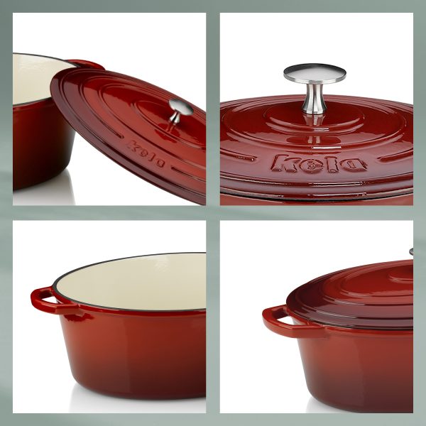 KELA OVAL BAKE CALIDO, 9.3l RED Wrought Iron - Image 2