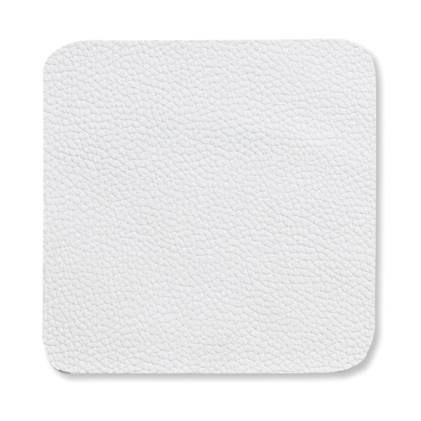 KELA SET OF KIMARA COASTERS, 10x10x0.2cm WHITE PU LEATHER 4/1