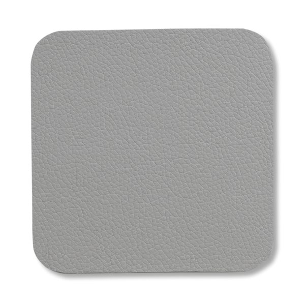 KELA SET OF COASTERS FOR KIMARA GLASSES, 10x10x0.2cm PU-LEATHER GRAY 4/1