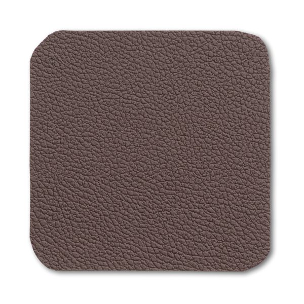 KELA SET OF COASTERS FOR KIMARA GLASSES, 10x10x0.2cm PU-LEATHER BROWN 4/1