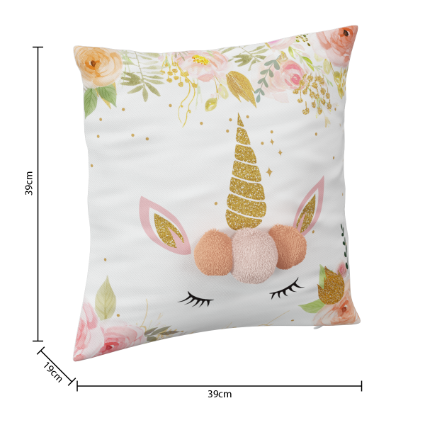 ATMOSPHERA DECORATIVE PILLOW UNICORN 40X40 CM POLYESTER MULTICOLOUR