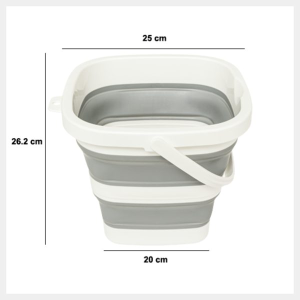 FIVE BUCKET FOLDABLE 5L GRAY WHITE - Image 3