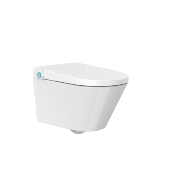 INTER CERAMIC SMART TOILET SET HANGING SMART TOILET WITHOUT EDGE WITH TOILET BOARD 59.3X38X43.3CM PORCELAIN/DUROPLAST WHITE 2/1