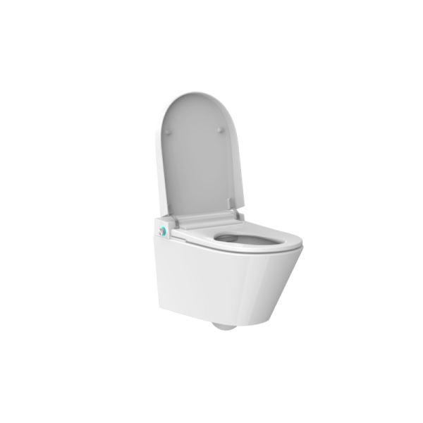 INTER CERAMIC PAMETNI WC SET VISEĆA PAMETNA WC ŠKOLJKA BEZ RUBA S WC DASKOM 59,3X38X43,3CM PORCULAN/DUROPLAST BIJELA 2/1 - Image 2