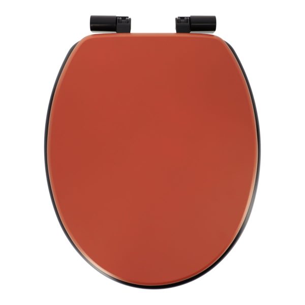 TENDANCE TOILET BOARD MDF, SC, ABS HARDWARE, ORANGE WITH BLACK SEAT