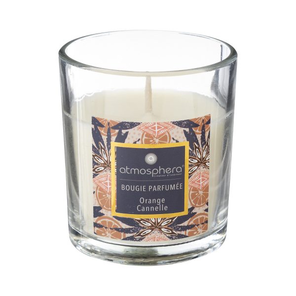 ATMOSPHERA SCENTED CANDLE IN A GLASS NEDA 110G, ORANGE-CINNAMON