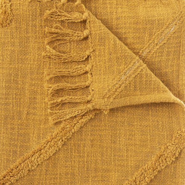 ATMOSPHERA BED COVER INCA 180X130CM COTTON Ocher - Image 3