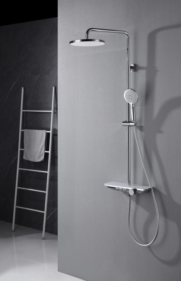 INTER CERAMIC PIANO SHOWER SYSTEM ROYAL WITH SHOWER ROSE AND SHOWER BATTER CHROME