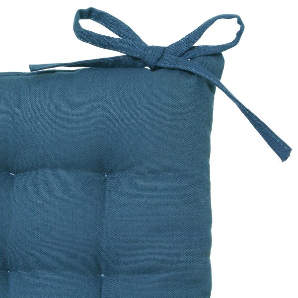 ATMOSPHERA CHAIR CUSHION 38X38X6CM COTTON BLUE - Image 3