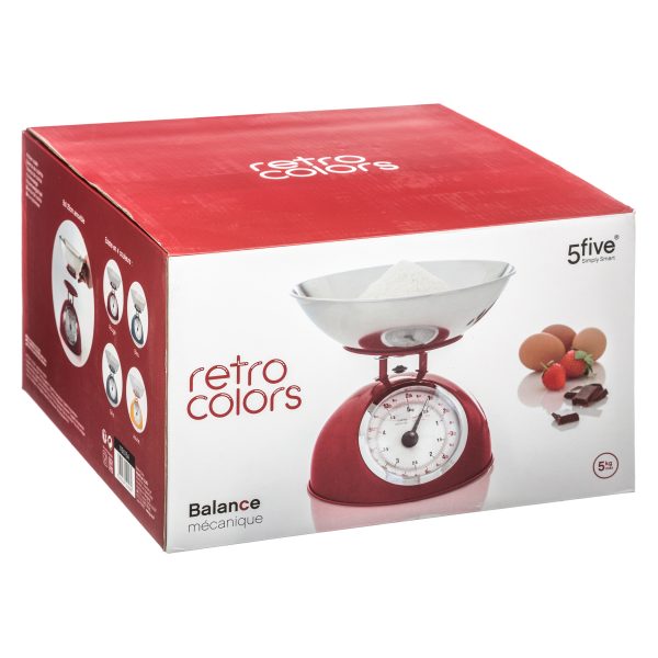 FIVE KITCHEN SCALE RETRO 25X21CM METAL RED - Image 6