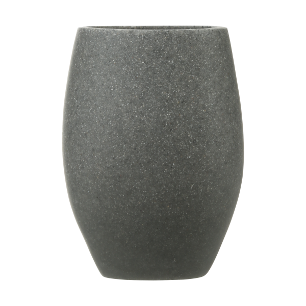 FIVE GLASS STONE, POLYRESINE, 10X7X7 CM, DARK GRAY