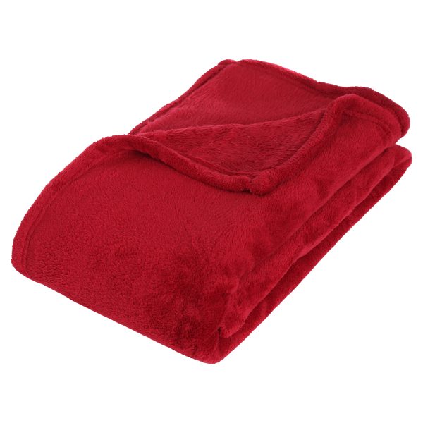 ATMOSPHERA MICROFIBER BLANKET 180X130CM POLYESTER RED - Image 2