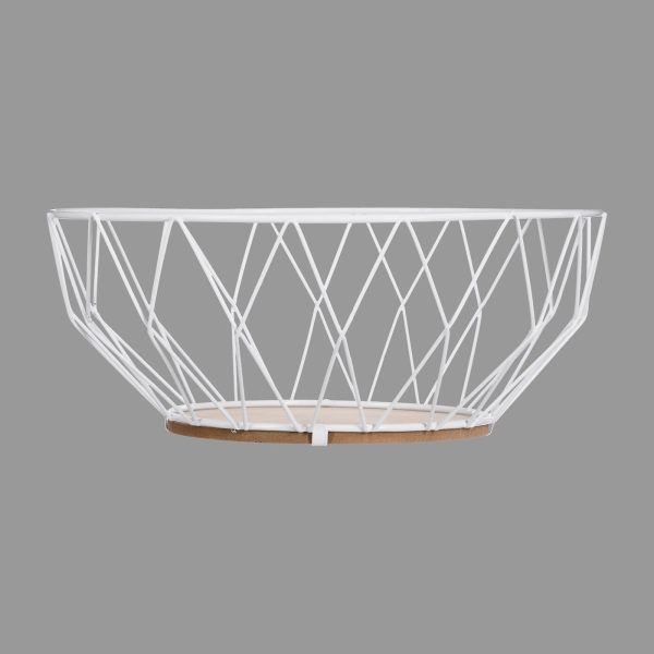 FIVE KOŠARA ZA VOĆE DIAMOND 28X11.5CM METAL MDF BIJELA