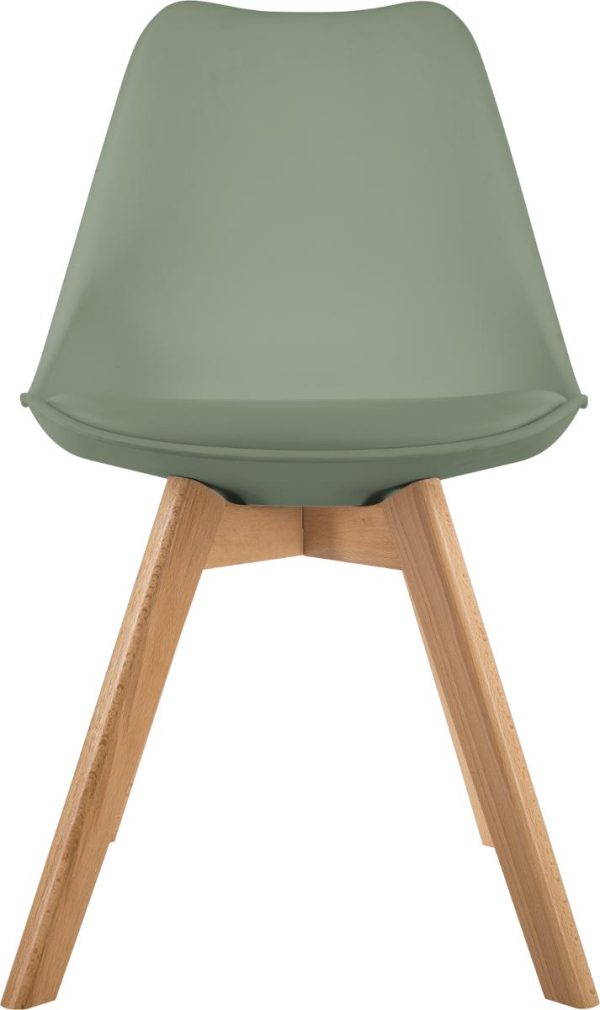 ATMOSPHERA CHAIR TAHO 52.5X48X82CM BEECH/STEEL/POLYPROPYLENE/POLYURETHANE KHAKI GREEN - Image 3