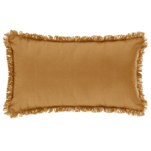 ATMOSPHERA DECORATIVE PILLOW FRINGE 30X50 CM COTTON/POLYESTER Ocher - Image 2