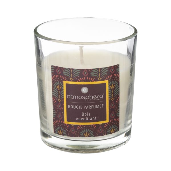 ATMOSPHERA SCENTED CANDLE IN NEDA GLASS 110G WOOD - Image 2