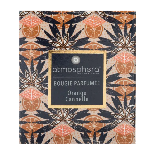 ATMOSPHERA SCENTED CANDLE IN A GLASS NEDA 110G, ORANGE-CINNAMON - Image 3