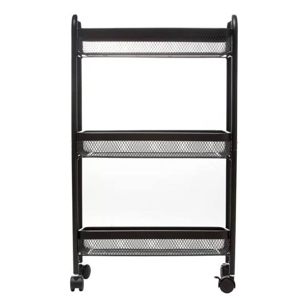 FIVE KITCHEN TROLLEY MAYAJ 46.5X26.5X79CM METAL BLACK - Image 2