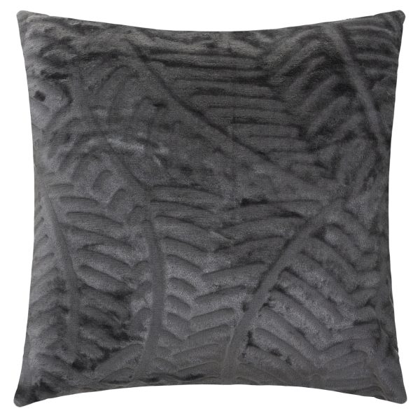 ATMOSPHERA DECORATIVE PILLOW LEAF 40X40 CM POLYESTER GRAY - Image 2