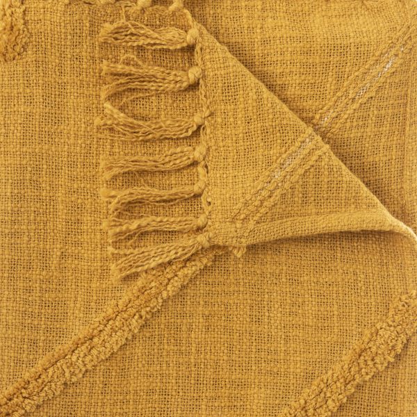 ATMOSPHERA BED COVER INCA 180X130CM COTTON Ocher - Image 5