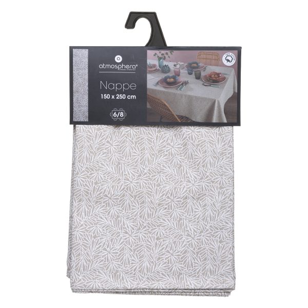 ATMOSPHERA DECORATIVE TABLECLOTH EDI 250X150CM COTTON BEIGE - Image 5