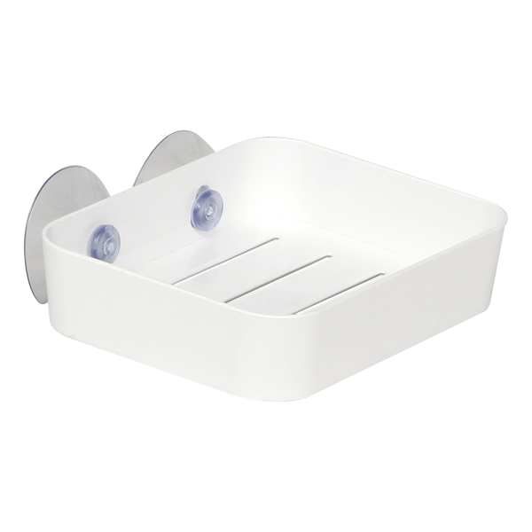 TENDANCE SOAP HOLDER, PS, VACUUM, WHITE