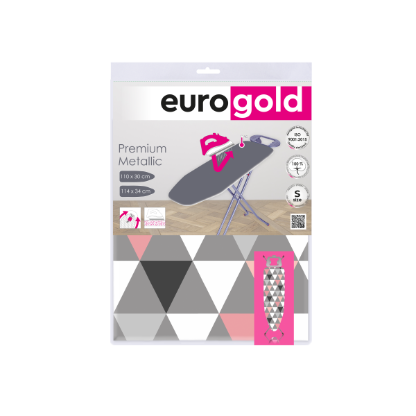 EUROGOLD COVER FOR IRONING BOARD METALLIC 110x30-114x34 cm