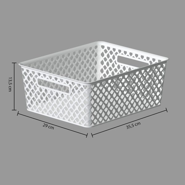 FIVE BASKET FOLK 11 L, POLYPROPYLENE, WHITE - Image 3