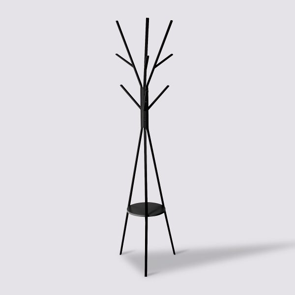 FIVE VJEŠALICA ZA ODJEĆU S 9 KUKICA 44,8X40X180CM MDF/METAL CRNA - Image 6