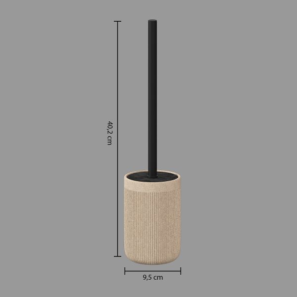 FIVE TOILET BRUSH ONYX 9.5X40.2CM POLYRESIN BEIGE - Image 4